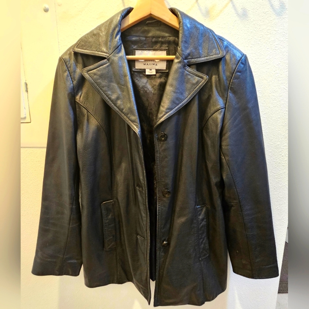 Wilson Maxima Leather Jacket Black Medium
